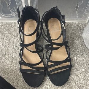 Material Girl Elegant Black Strappy Heels